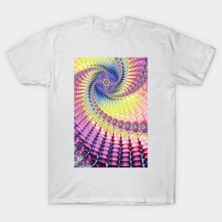 Colourful Fractal Vortex T-Shirt
